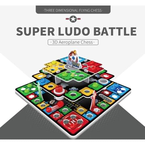 Three-dimensional Flying Chess Board Set Party Game 3D Children Educational Toy Assemble 3 Layers Board Snake Ladder STEAM Toys