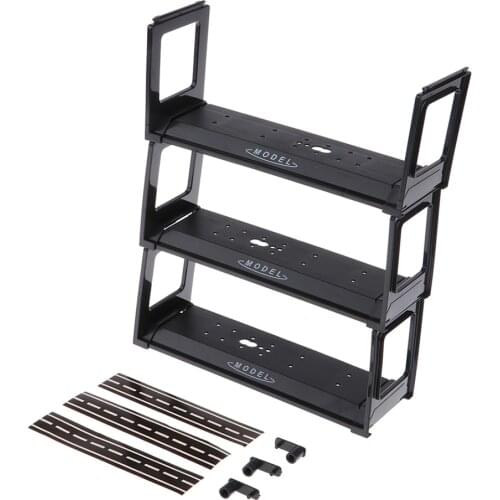 3 Layers Plastic Showcase Display Case Storage Cabinet Shelves Stand for 1:64 Model Cars Trucks Mini Vehicles Toys