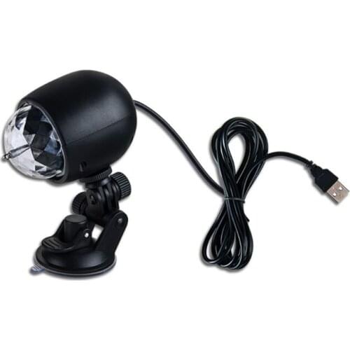 1Pc Auto Car Disco DJ Stage Lighting LED RGB Crystal Ball Lamp Bulb Light Ball Laser Projector Lamp Party 23GC