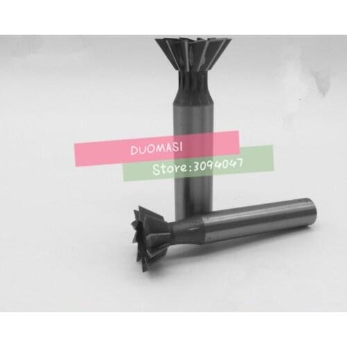 2PCS 25mm*45/25mm*55/25mm*60 degrees high speed steel straight shank dovetail milling cutter, HSS straight shank milling cutter