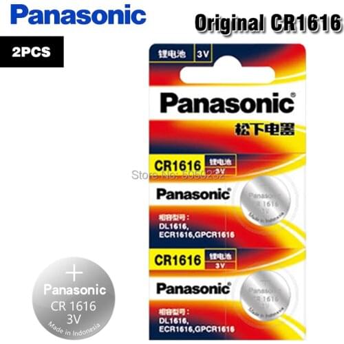 2PCS Panasonic CR1616 Button Cell Coin Batteries CR1616 Car Remote Control Electric Alarm 3V Lithium Battery