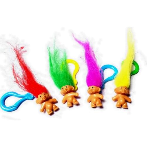 8X lucky troll 2.5cm key clip new Fun Party Favor game vending gift wholesales pinata vending Fun TOYS GIFT BAGS NOVELTY
