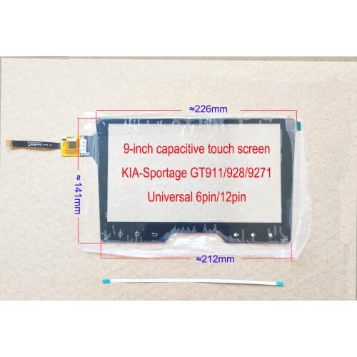 9/10.2 inch Capaivitve Touch Sensors Digitizers For Hyundai Elantra KIA SPORTAGE R Car Radio GT911 928 6/12pin 212*141 215*143mm