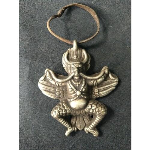 Antique collection Old Tibet silver Eagle god talisman statue , free shipping