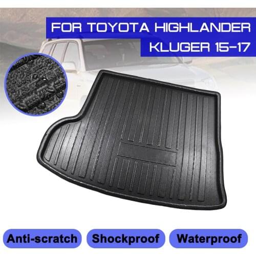 Car Carpet For Toyota Highlander Kluger 2015 2016 2017 Rear Trunk Anti-mud Cover Floor Mat