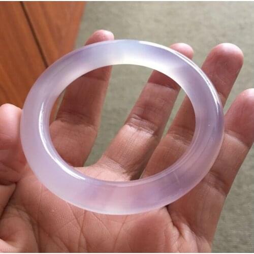 Brazil specials fine violet classical round round bracelet natural aquatic purple jade pith agate Bracelet/Blemish