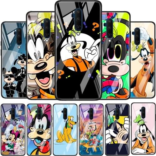 Disney Goofy Dog Tempered Glass Cover For OnePlus Z 7 8 9 7T 8T 9R Nord 5G Pro Silicone Phone Case Coque