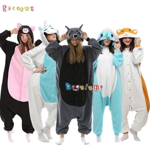 Extra Large180-200cm Unisex Animal Fleece Hedgehog Onesie Boy Girl Unicorn Cosplay Winter Fox Pajama Raccoon Kigurumi Adult