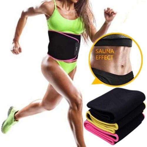 Men Women Sports Waist Trimmer Belt Weight Loss Sweat Band Wrap Fat Tummy Stomach Sauna Sport Waist Support