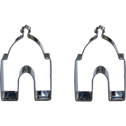 Cross Church shaped 2 piece biscuit cutting molds, baking tools, cake decorating soft candy tools