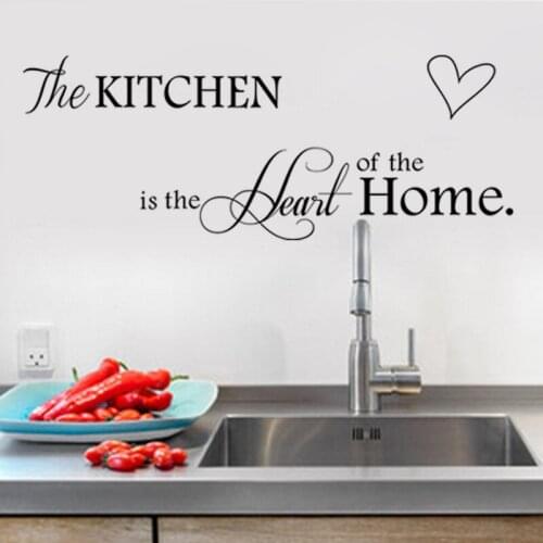 Art Wall Sticker The Kitchen Is The Heart Of Home For Kitchen Decoration Wall Sticker Pvc Removable Wall Murals Art Home Decor