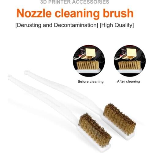 3D Printer Clean Tool Copper Wire Remove Rust Toothbrush Nozzle Brush For Nozzle Block Hotend Hot Bed Cleaner Derusting Parts