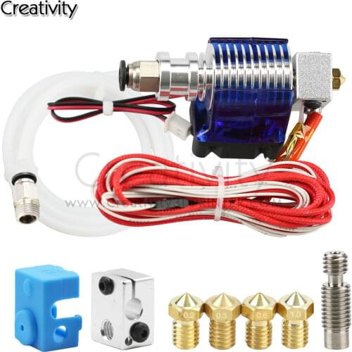 3D Printer J-head Hotend with Single Cooling Fan for 1.75mm/3.0mm 3D v6 bowden Filament Wade Extruder 0.2mm/0.3mm/0.4mm Nozzle