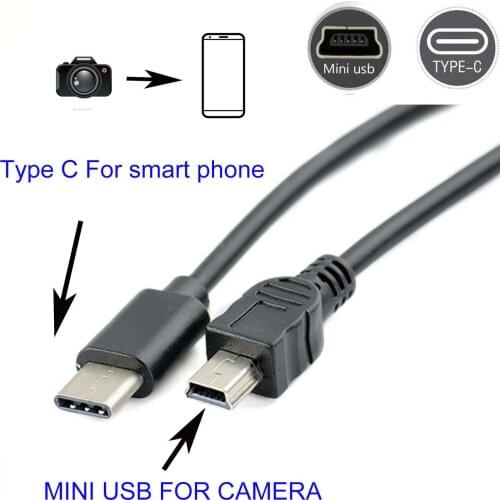 TYPE C to mini usb OTG CABLE FOR canon PowerShot A100 A20 A200 A30 A300 A3000 Camera to phone edit picture video