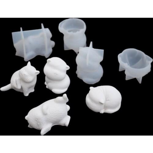 Crystal drop glue Silicone Mold three-dimensional cat UV Resin epoxy mold DIY Making Finding Accessories Jewelry