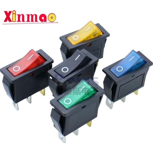 KCD3 Rocker Switch 15A /20A 125V/250V 3 Pin Electrical equipment Power switch Red, yellow, blue, green black