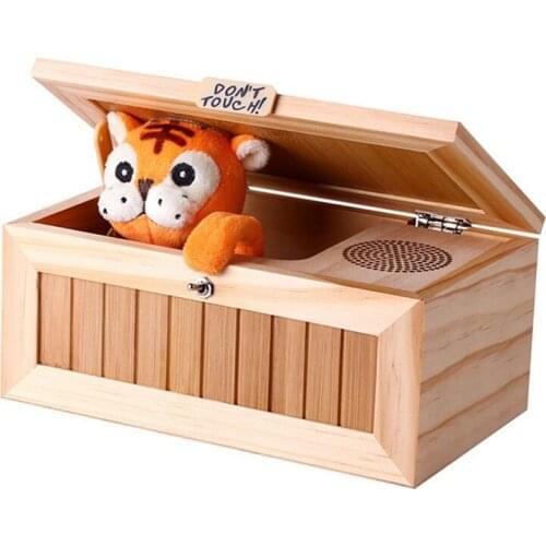Mini Electronic anti-stress Toy Useless Box Funny Tiger Tricky Toy Surprise Joke Anti Stress Useless Box With Sound Novelty Toys