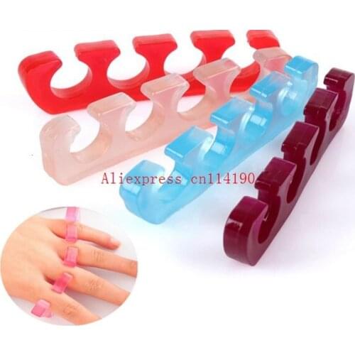 Hot sale Soft Silicone Toe / Finger Separators Feet Care Nail Tools Art Manicure Pedicure Foot Braces Support Assistant Polish