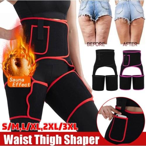 Neoprene Sweat Slim Thigh Trimmer Waist Trainer Leg Shapers Slender Slimming Belt Shapewear Muscles Band Weight Loss Body Shaper