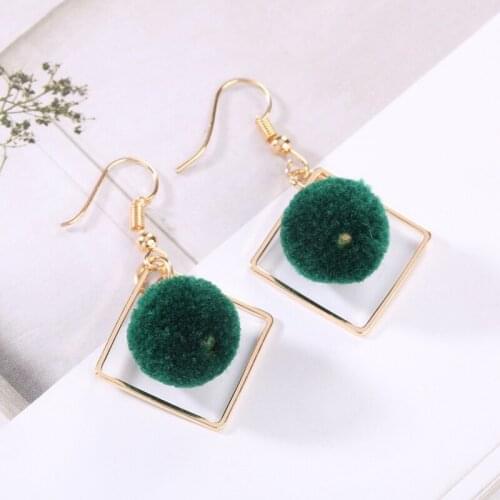 New Fashion Velvet Earrings Ball Drop Earrings For Women Gifts Korean Jewelry Earrings