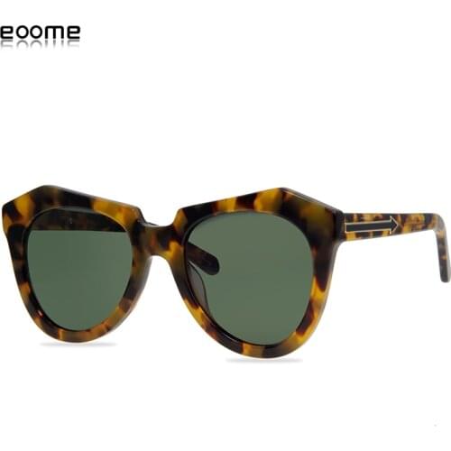 Eoome KW-lady sunglass classical number one quality cat eye original design import bright tortoise color with case