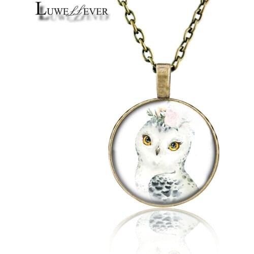 Animals Necklace 680 25mm Bronze 30mm Wood Rhinestone Double-sided Moon Round Glass Pendant For Women Gift