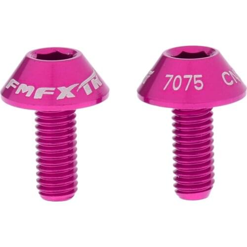 Pack of 2 Pcs 5x12mm CNC Aluminum Alloy Bike Bicycle Water Bottle Cage Bolt Holder Screws