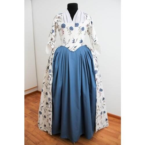 18th century rococo dress Marie Antoinette round Dresses cosplay costume Colonial Rococo Dress round printed maiden dress