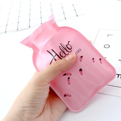 Portable Cute PVC Stress Pain Relief Therapy Hot Water Bottle Winter Warm Heat Reusable Hand Warmer Hand Feet Hot Water Bags