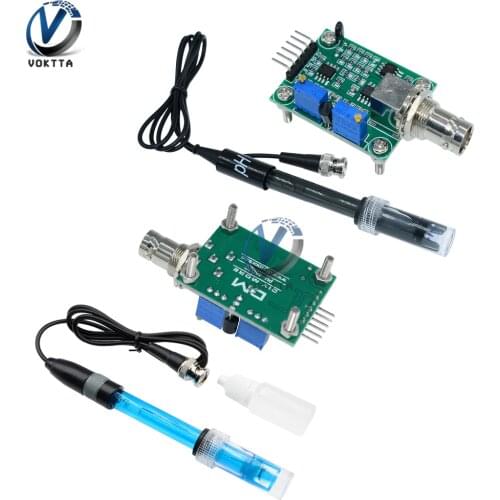 Liquid PH Value Detection Regulator Sensor Module Monitoring Control Board Meter Tester + BNC PH 0-14 Electrode Probe Controller