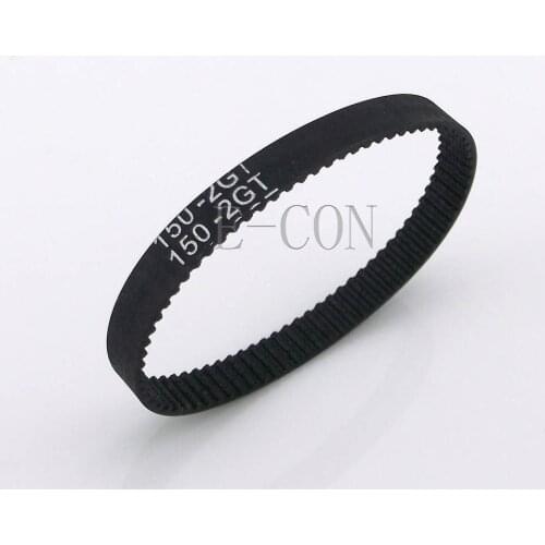 1pcs/lot 150-GT2 Loop Timing Belt Width 6mm GT2 Belt Rubber Fiberglass Inner Length 150mm 75 Teeth for GT2 Timing Pulley