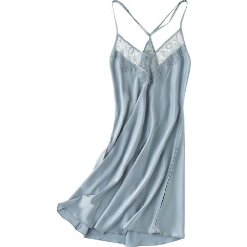 Sexy Gowns Womens Nightdress Sleeveless Lace Strap Nightgown Lounge Dress Robe Summer Sleepwear Negligee Home Clothes