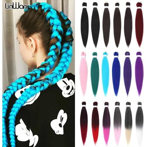 Synthetic Braiding Hair Easy Braid Hair Afro Crochet Jumbo Braids Yaki Straight Hair Bundles Ombre Pink African Hair Extensions