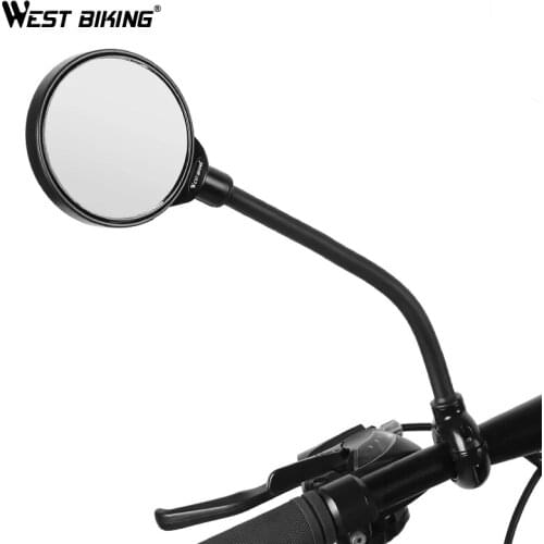 WEST BIKING Bicycle Mirrors Angle Adjustable Bike Rear View Mirror MTB Road Bike Handlebar Mirror Cycling Mirror Bike Parts