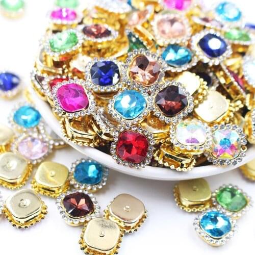2020Hot 30Pcs Mix Color Sewing Lace Crystal Rhinestones Sew On Flatback Strass Stones For DIY Clothes Decoration