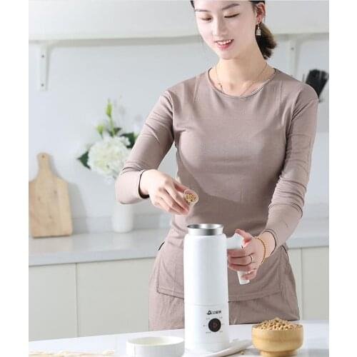 220V Soymilk Machine Electric Kettle Multifunction Heating Soya-Bean Milk Juicer Stir Rice Paste Maker 6 Blade Filter-free 300ml