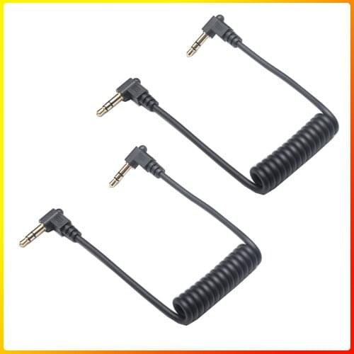 3.5mm TRS T0 TRS Output 2 Pack Camera Cable For Boya Rod Saramonic Microphone and DSLR, Mirrorless or Video Cameras