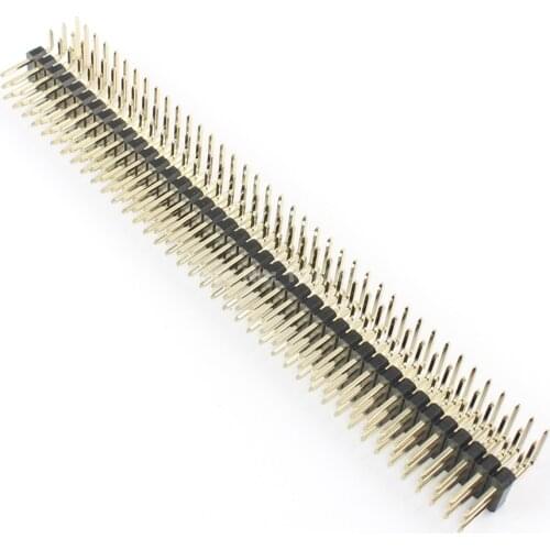 5pcs Gold Plated 2.54mm 3x40 Pin 120 Pin Right Angle Male Pin Header Strip