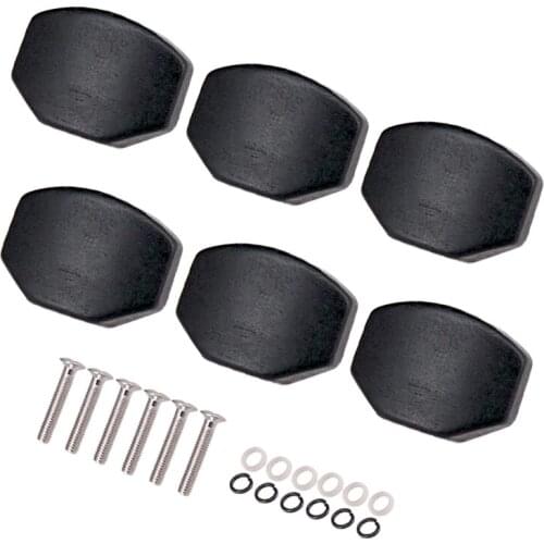 6Pcs Guitar Tuning Peg Tuners Machine Heads Buttons Knobs Handle Tip Cap Musical Instrument Parts
