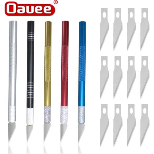 6pcs Blades Craft Artwork Cutting Knife DIY Carving Knife Stencil Scoring Hobby Chiseling Model Repairing Sculpture Knife