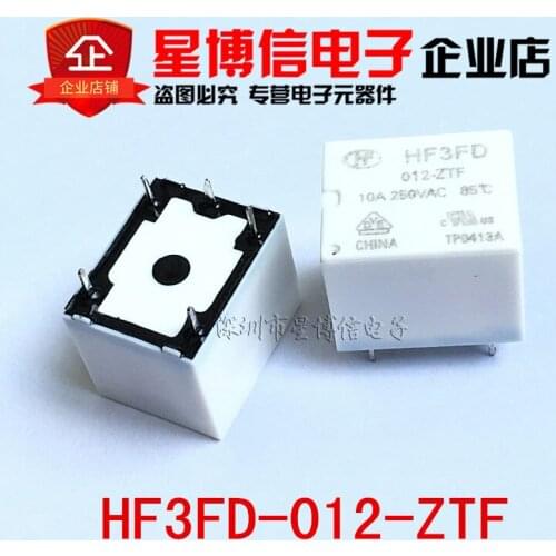 Free Shipping`10PCS 100%Original HF HF3FD-012-ZTF 5PINS 10A 12VDC 10A 250VAC NEW DIP-5P