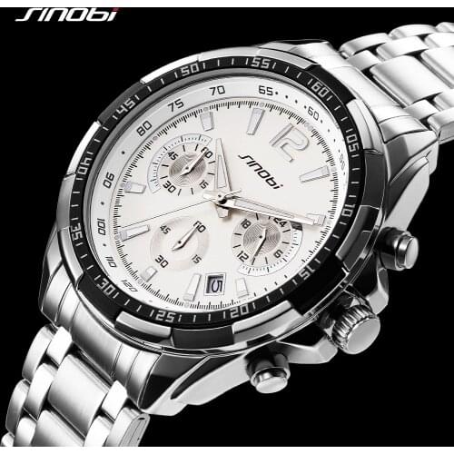 SINOBI Mens Watches Top Brand Luxury Quartz Watch Fashion Unique Sports Design Mans Clocks Male Watches Clock Relogio Masculino