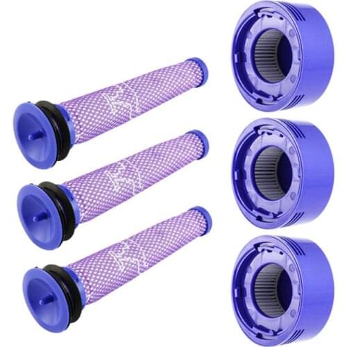 Pre Filter + HEPA Post-Filter kit for Dyson V7 V8 Vacuum Replacement Pre-Filter (DY-96566101) and Post- Filter (DY-96747