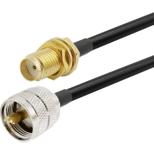 SMA Female to UHF Male PL259 RG58 Coaxial Cable Handheld to SO-239 Cable SMA Female to UHF PL-259 Connector