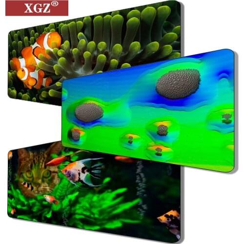 XGZ Ocean Aquarium Large Mouse Pad Boy Desk Mat Comfortable Non-slip Computer Game Player Mat Rubber Seam Large Size 30x80cm