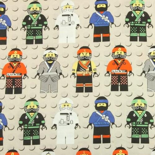 Beautiful 100% Cotton Fabric Building Block Digital Print Sewing Material DIY Home Patchwork Dress Clothing