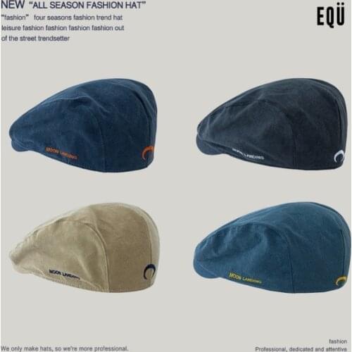 Best Selling In 2021 The Moon Wears A Beret Couples Men and Women Tooling Hats Fashionable with Painter Hat Go Shopping Beret