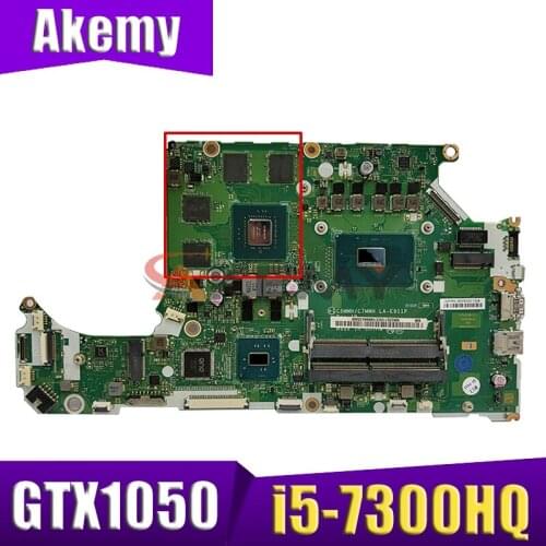 For ACER AN515-51 A715-71G laptop motherboard LA-E911P NB.Q2Q11.003 NBQ2Q11003 i5-7300HQ GTX1050 tested 100% working Mainboard