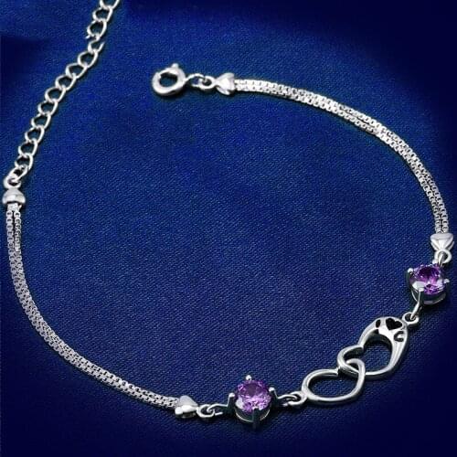 Fashion Bracelet For Women Genuine 925 Sterling Silver Bracelet Jewelry Accessories Anniversary Gift For Lady Party Decoration