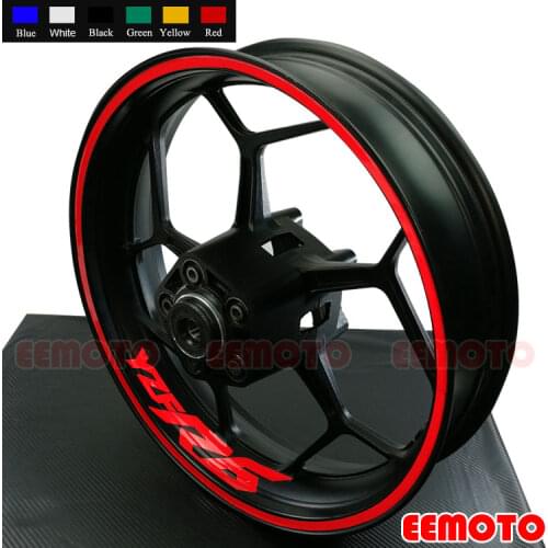 Motorcycle 17 Inch Stripes 8X Iner Rims Decals Wheels Reflective Sticker Waterproof Motor Bike For YAMAHA YZF R6 YZF-R6